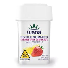 Wana Strawberry Lemonade Gummies 1:1 THC + CBD