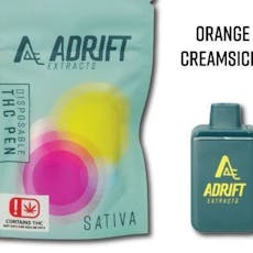 Vape Cart - Adrift Extracts - 3g Disposable Vape - Orange Creamsicle