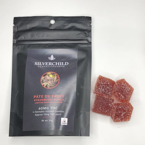Strawberry Punch Pate De Fruit 60mg
