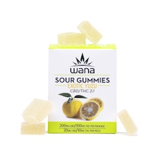 Wana Brands Edibles Candy 2:1 Exotic Yuzu Sour Gummies 300mg 10-pack