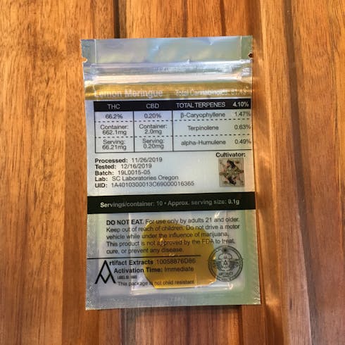 Artifact - Lemon Meringue - 1g Extract