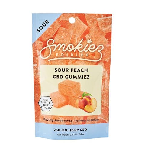 Sour Peach CBD Fruit Chews - 250 mg