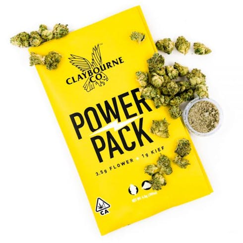 3.5g - Banana Cream Pie (Hybrid) Flower + 1g Indica Kief - Claybourne Co. Power Pack