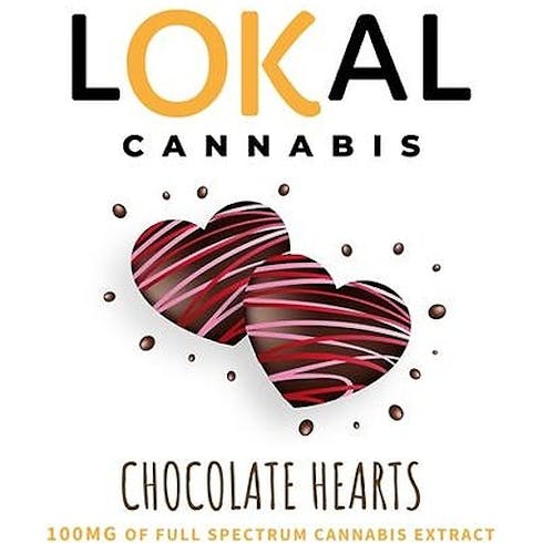 Chocolate Hearts 2pack 50mg each