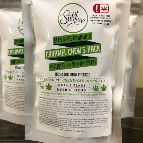 Caramel Chew 5-Pack 100 mg