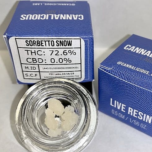 Cannalicious - .5g Live resin - SORBETTO SNOW