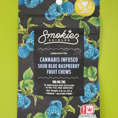 Sour Fruit Chews 10pk. 100mg - Blue Rasberry