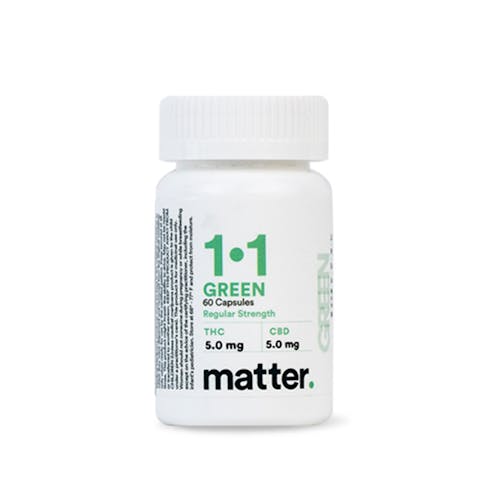 Green Capsules 1:1 Regular Strength (60/bottle)
