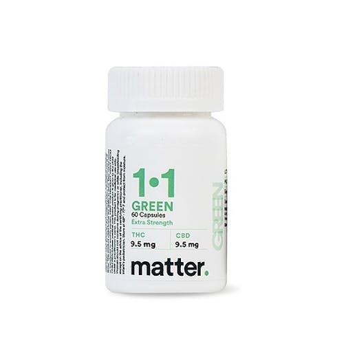Green 1:1 Capsule Extra Strength (9.5mg THC | 9.5mg CBD per capsule)