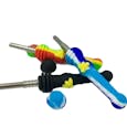 Silicone Dab Straw with Honey Bee | 14mm Titanium tip | Assorted Colors