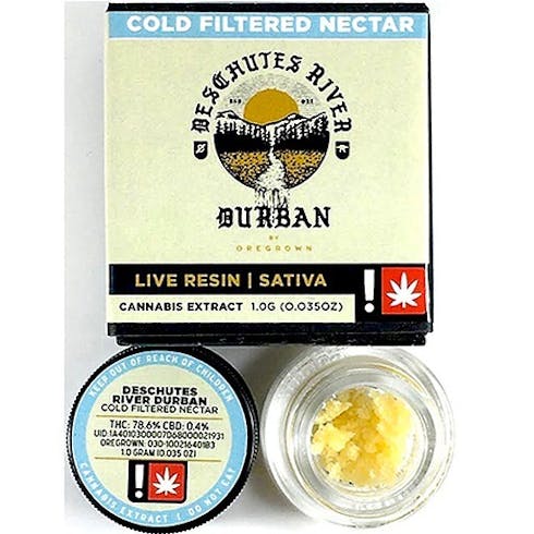 Oregrown: Deschutes River Durban Live Resin Cold Filtered Nectar BHO Extract