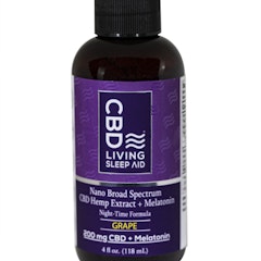 CBD Living Edibles Condiments Grape Sleep Syrup 200mg