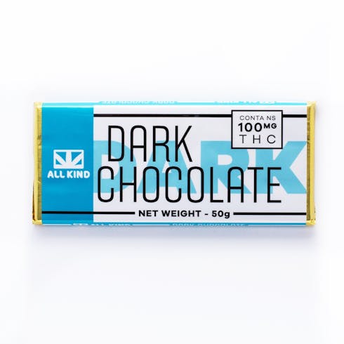 All Kind Dark Chocolate 100mg THC bar
