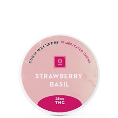 Curio Wellness Edibles Candy Strawberry Basil Chews 25mg