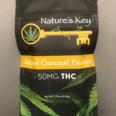 Salted Caramel Praline Chocolate Bar (50mg)