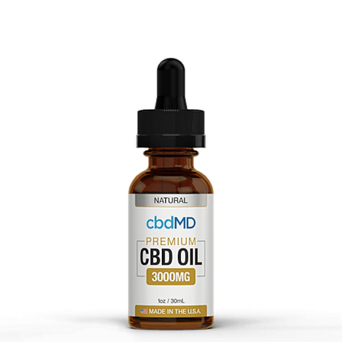 cbdMD Oil Tincture Drops 30mL Natural - 3000mg