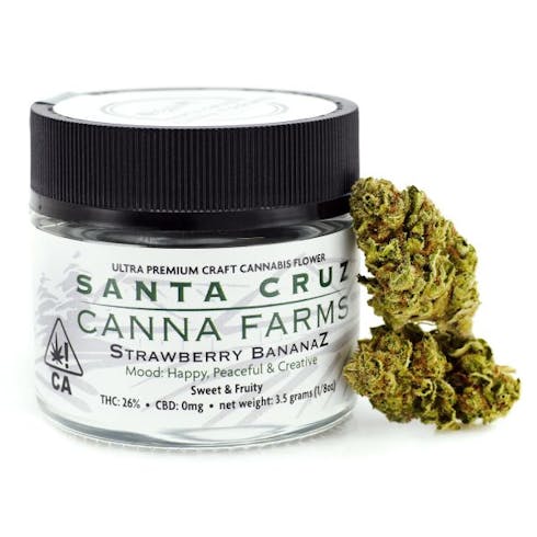 3.5g - Strawberry BananaZ (Indica-Hybrid) - Santa Cruz Canna Farms