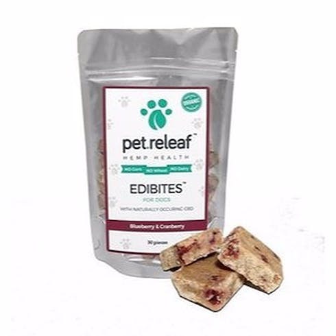 Pet Releaf Large Breed CBD Dog Treats – Blueberry Cranberry Edibites