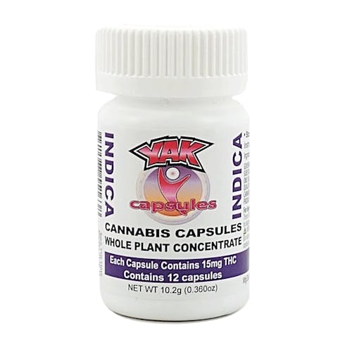 Cannabis Capsules – (12) 15mg – Indica