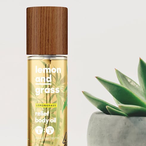 1:3 CBD:THC 400mg Body Oil - 60mL, Lemongrass