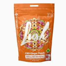 200mg 1:1 CBD Lush Ginger Peach 10pk by Verdelux