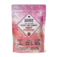 Habit Gummies | Vegan Sleepy Time Sunset Strawberrry 1:1 CBN:Delta 9 500mg 20ct - Full Spectrum CBD