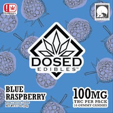 Blue Raspberry 100mg Gummies By Dosed Edibles