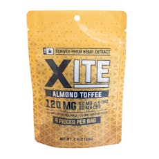Xite: Almond Toffee 4ct 1/1 THC-CBD