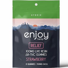 100mg Delta-8 THC Gummies - Strawberry | Relief