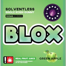 Green Apple Hybrid Blox Solventless Single Rosin Gummy
