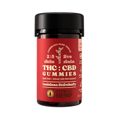 Cypress Hemp: 2:5 Ratio Louisiana Strawberry Sativa 8mg THC & 20mg CBD Gummies