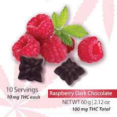 Arctic Bakery | 10pk Arctic Stars | Raspberry Dark Chocolate (hyb) | 100mgTHC