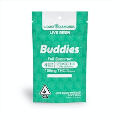 25mg Liquid Diamond Capsules 4-Pack | Hybrid