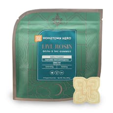 Hometown Hero Live Rosin ▲9 Gummies (Hemp Derived) - Indica Forward