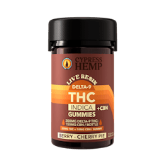 Cypress Hemp: Live Resin 2:1 THC & CBN Indica Berry Gummies