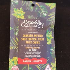 Smokies Edibles Sour Tropical Fruit THC Fruit Chews 100 mg
