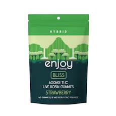 Enjoy: 15mg Live Rosin Delta 9 THC Gummies Bliss
