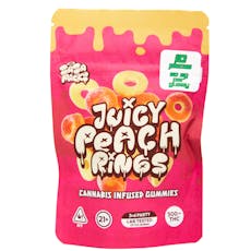 500mg Juicy Peach Rings - Zaza Packs