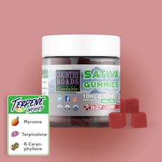 Country Roads: Wild Cherry Sativa 10mg THC Gummies