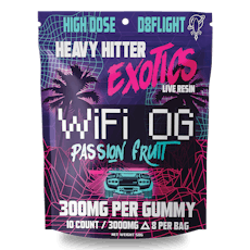 Heavy Hitter Exotics – D8 300mg Gummy – Bag – Passion Fruit