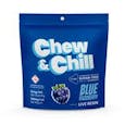 Chew & Chill Sour Blue Razzberry Indica Sugar-Free Live Resin Gummies, 100mg
