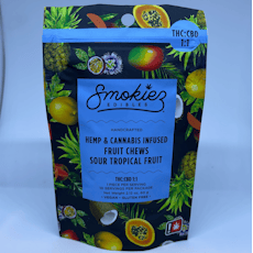 Smokiez Edibles: Tropical Fruit 1:1 Gummies (10pk)