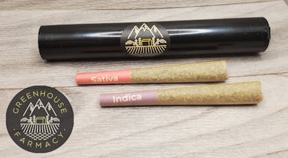 Mixed 2 Pack 1g Pre-Rolls Sun-Up Sativa Blend/Sundown Indica Blend