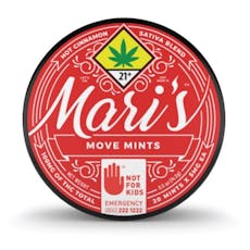 Sativa Hot Cinnamon Move Mints 100mg - Mari's Mints