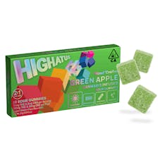 HIGHATUS - Green Apple Gummies 100mg THC & 50mg CBD