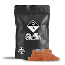 QUALITY OVER QUANTITY - Mango Lemonade 1:1 CBD:THC Rosin Gummies 100mg