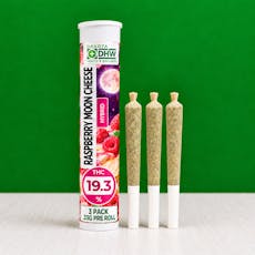 Raspberry Moon Cheese .3g 3 Pack Pre Roll by DHW | Hybrid