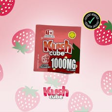 Kush Cubes 1000mg Single Gummy Stoned Strawberry