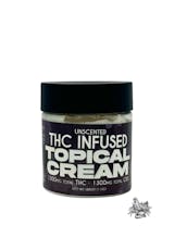 ENCHANTED BOTANICALS-THC INFUSED TOPICAL CREAM 4OZ-1:1-1300MG THC:1300MG CBD-UNSCENTED