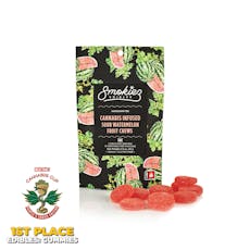 10pk Sour Watermelon| 100mg| Hybrid| Smokiez Edibles